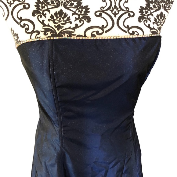 Jessica McClintox For Gunne Sax Sparkly Strapless Prom Dress - Picture 2 of 16